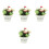 4Stk Simulation Topfpflanze Bonsai Kunstblume Desktop Ornament 5