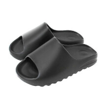 (35-36, Black) Slides Slippers Platform Beach Sandals Unisex Slippers
