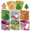 8Sheets DIY Puzzle Sticker Set Face Changing Santa Christmas 5