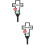 2Stk. Metallkreuz Gartenstecker Grabstecker Für 9