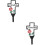 2Stk. Metallkreuz Gartenstecker Grabstecker Für 8