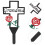 2Stk. Metallkreuz Gartenstecker Grabstecker Für 11