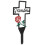 2Stk. Metallkreuz Gartenstecker Grabstecker Für 3