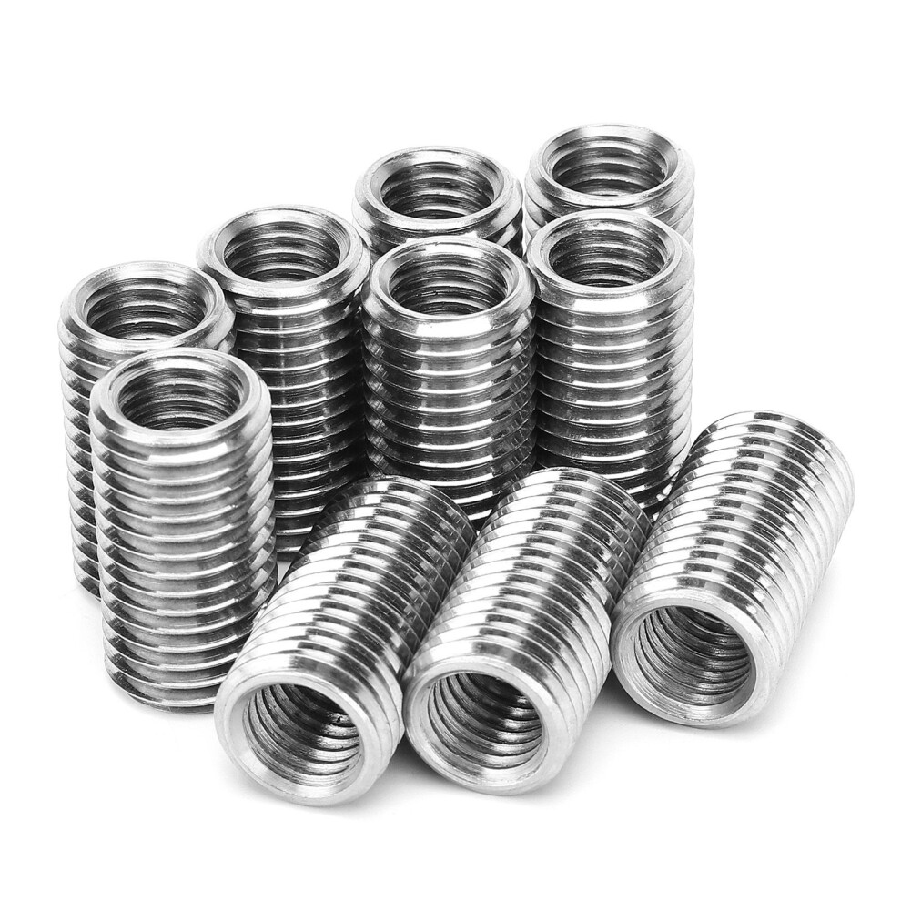 Durable 10Pcs M12 And M16 Thread Slotting Repair Nuts & Reducing Sleeves 5091359543817