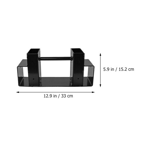 1 Pièce Support En Pour Bûches Porte-Bûches Noir 1