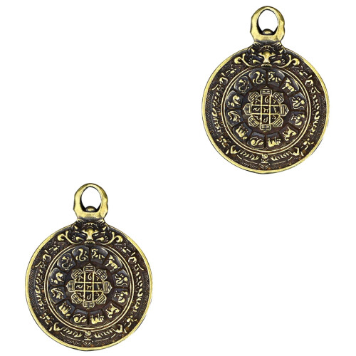 2Pcs Creative Religious Copper Pendant Necklace For Men Women 2