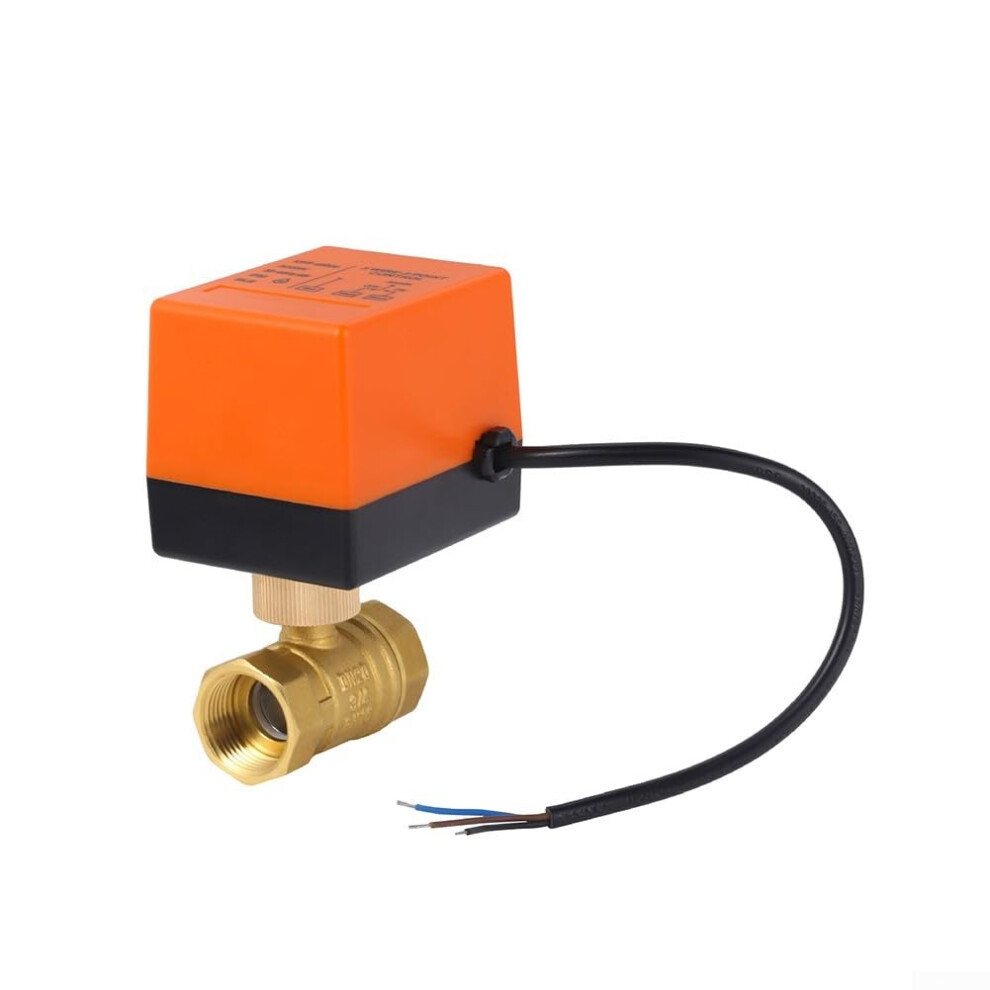 Ac220v Electric Ball Valve, 3-Wire, G1 Inch Dn25 Brass Thread, Water & Oil Flow Control For Industrial And Domestic Use 9067246617011