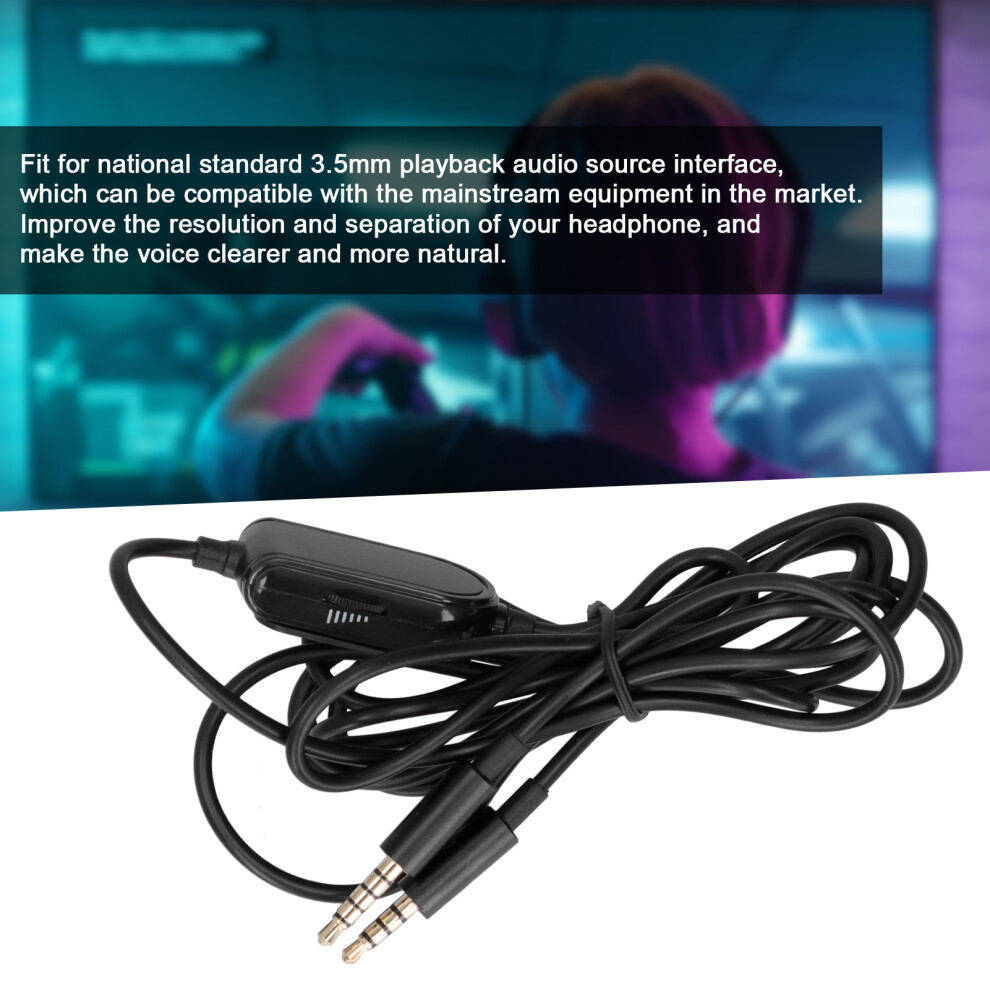 Gaming Headset Audio Cable With Mic, 2M, 3.5Mm, Volume Control 5071359549187