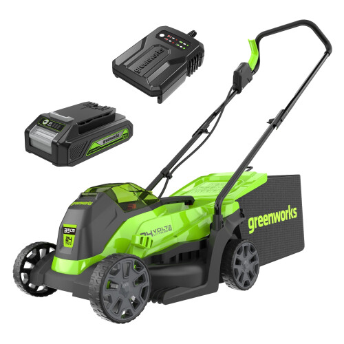Greenworks 24V Lawn Mower 33cm - 2Ah Battery 2