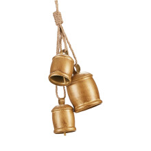 Decoratieve, eenvoudig op te hangen kerstbelornament, metalen-D