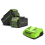 Greenworks 48V (24V x 2) Chainsaw 36cm - 2x 4Ah Battery 12