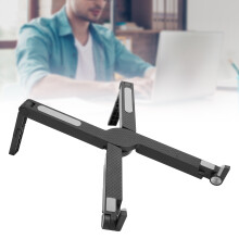 Schwarxer tragbarer Laptop-Ständer, verstellbare Unterstützungsbasis, klappbarer Notebook-Halter