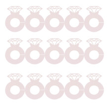 24 Teile Beige Diamant Design Dekorative Weinglas Marker Partyzubehör