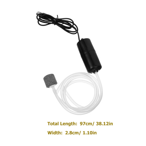 Fish Tank Air Bubbles Pump Kit Zuurstofpompapparaat Aquarium USB 2