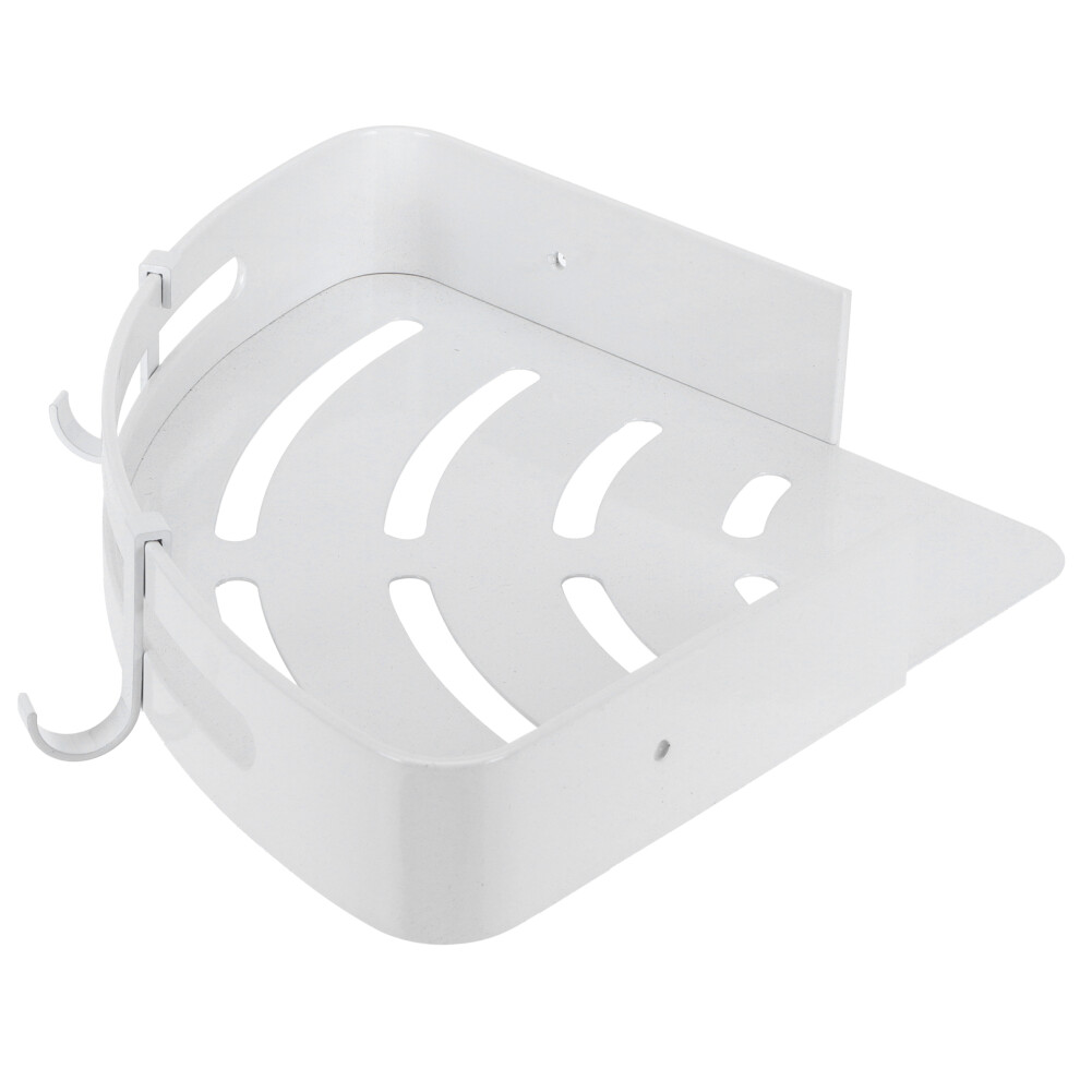 White Triangular Aluminum Bathroom Shelf, 22.5X22.5x30.5cm 7891359554206