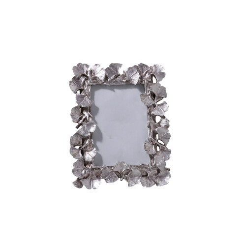 3 Pcs Resin Ginkgo Leaf Photo Frame For Home Office Silver