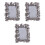 3 Pcs Resin Ginkgo Leaf Photo Frame For Home Office Silver 3