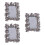 3 Pcs Resin Ginkgo Leaf Photo Frame For Home Office Silver 7