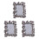 3 Pcs Resin Ginkgo Leaf Photo Frame For Home Office Silver 2