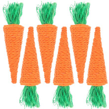 12 Pcs Pet Rabbit Woven Carrot Chew Toys For Easter Treats