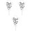 3pcs Ground Plug Dad Outdoor White Iron 3