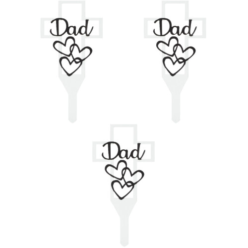 3pcs Ground Plug Dad Outdoor White Iron 2