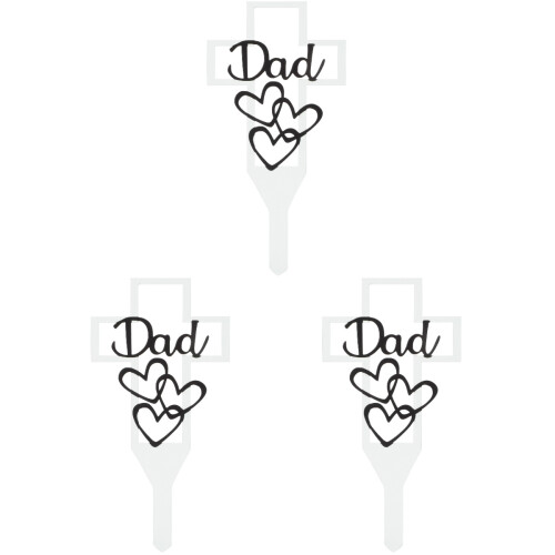 3pcs Ground Plug Dad Outdoor White Iron 1