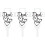 3pcs Ground Plug Dad Outdoor White Iron 4