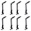 Iron Hanging Binders range Sliding Design for Stockings-8 1