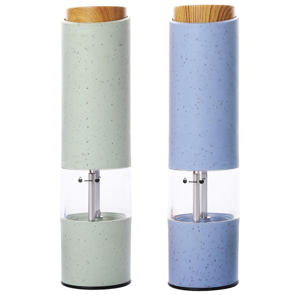 Wheat Fiber Spice Grinder, Salt And Pepper Grinder Set With Ergonomic Design And Effortless Grinding For Kitchen Essentials-image-OPC-PMTWC68-NEW