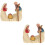 2 Pcs Miniature Nativity Figurine Tabletop Decor 6