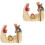 2 Pcs Miniature Nativity Figurine Tabletop Decor 3