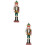 2 Pcs Wooden Nutcracker Christmas Decor Puppet Assorted Colors 8