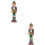 2 Pcs Wooden Nutcracker Christmas Decor Puppet Assorted Colors 7
