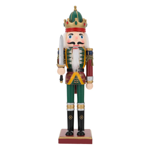 2 Pcs Wooden Nutcracker Christmas Decor Puppet Assorted Colors 1