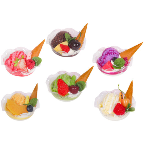 6 Dolci Artificiali Realistici Simulazione Gelato