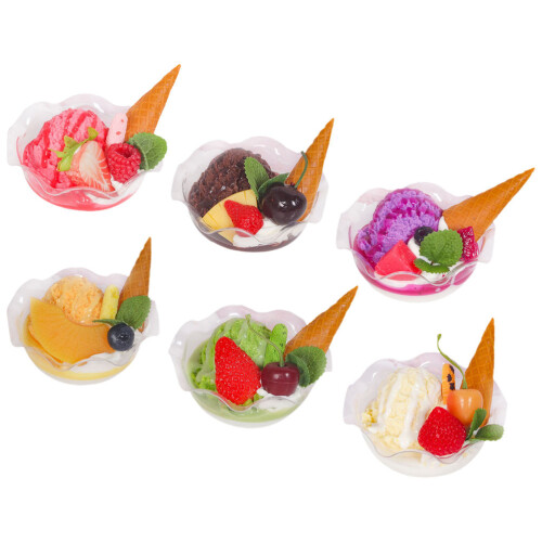 6 Dolci Artificiali Realistici Simulazione Gelato 1