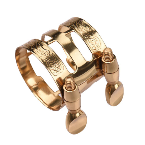 Solid Copper Alto Saxophone Ligature with Adjustable Double Screw 2