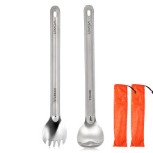 Portable Lixada Titanium Spoon & Spork Ideal for Backpacking & BBQ