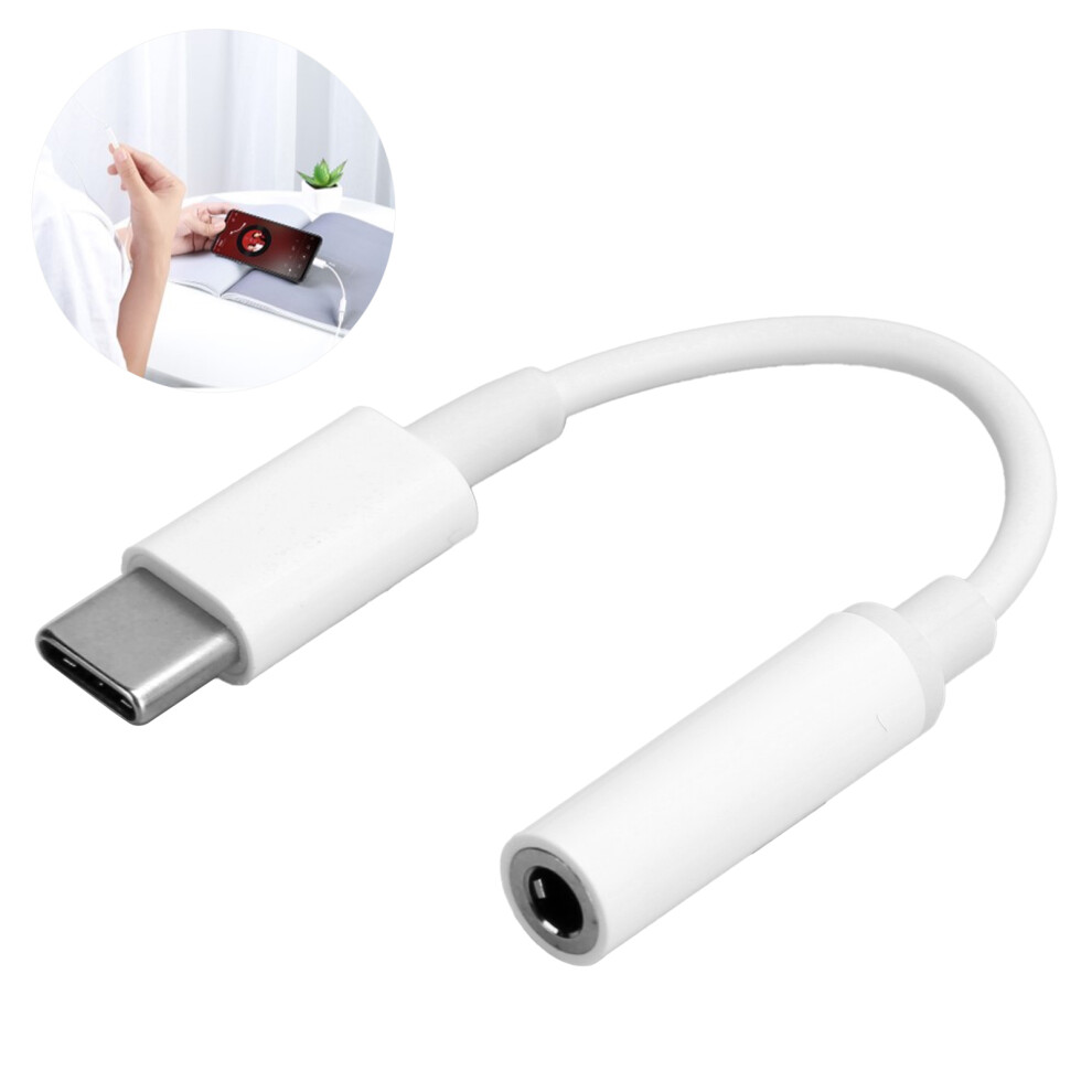 Type-C To 3.5Mm Headphone Adapter For M10/P20/Mix2/Note3, White 8761359560738