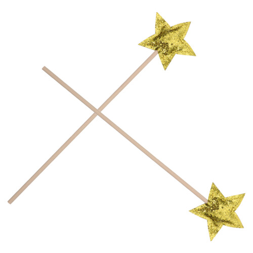 6 Stervormige Fee Stokjes Met Glitter Voor