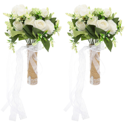 2Stk Künstlicher Hochzeitsblumenstrauß 1