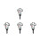 4Pcs Mom Design Cemetery Stake Decor For Outdoor Use 2