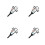 4Pcs Mom Design Cemetery Stake Decor For Outdoor Use 8
