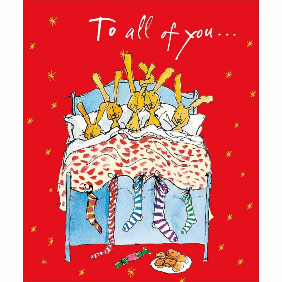 Woodmansterne Quentin Blake To All Of You Christmas Card Snuggly Christmas Wish Xmas Greetings