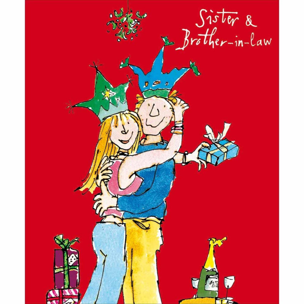 Woodmansterne Quentin Blake Sister & Brother-In-Law Christmas Card Festive Xmas Greetings