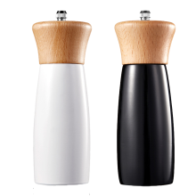 Moulin à épices manuel rechargeable, moulin en bois massif, acier inoxydable de haute qualité avec noyau de broyage en céramique, corps en bois