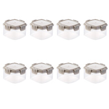 Boîtes à goûter hermétiques en polypropylène (PP) sûr, idéales pour la préparation des repas et l'identification facile du contenu. Couleurs