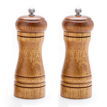 Conjunto de Moedores de Pimenta - Tampa de Madeira Hermética que Mantém os Temperos Frescos, Design Ergonômico para Maior Conforto, Saudável e