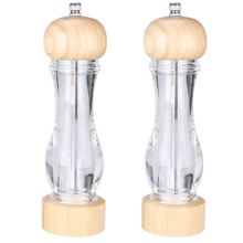 Ceramic Blades, Adjustable Coarse Mill for Multipurpose Manual Grinder, Natural Wood Material, Enhance Flavor, Stylish and Compact Design, Refillable